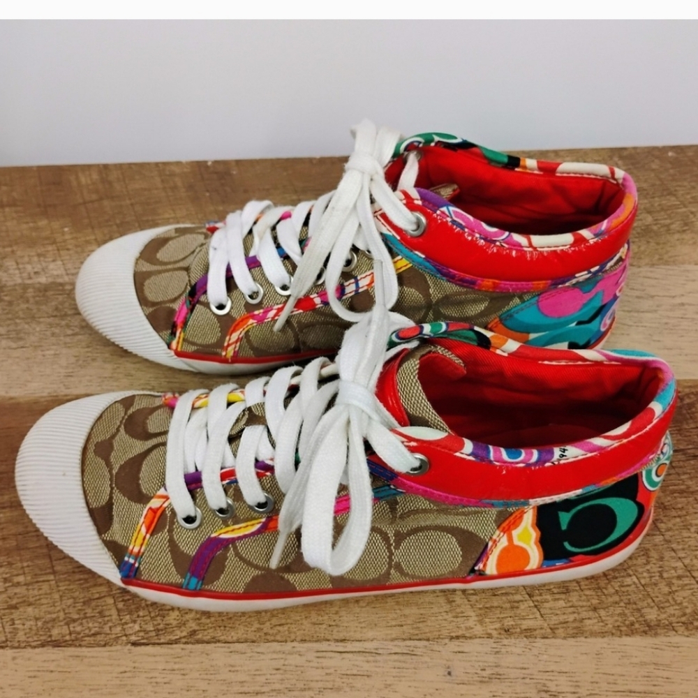 Coach Multicolor Canvas Sneakers - Picture 2 of 14